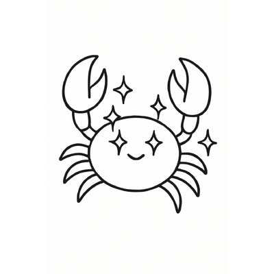 Crab Coloring Pages for Kids – Free Printable Crab Coloring PDF