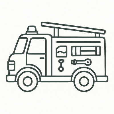 Fire Truck Coloring Pages for Kids – Free PDF Download