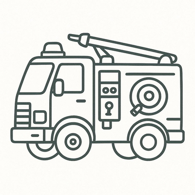 Fire Truck Coloring Pages for Kids – Free PDF Download