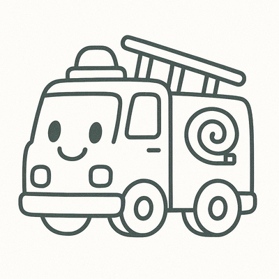 Fire Truck Coloring Pages for Kids – Free PDF Download