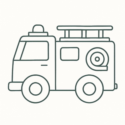 Fire Truck Coloring Pages for Kids – Free PDF Download