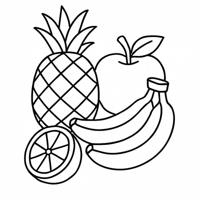 Fruit Coloring Pages for Kids – Easy-to-Download Coloring Sheets