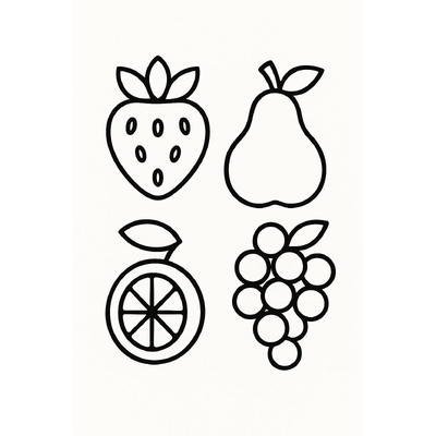 Fruit Coloring Pages for Kids – Easy-to-Download Coloring Sheets