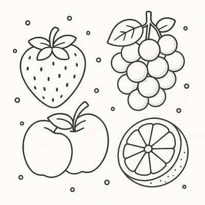 Fruit Coloring Pages for Kids – Easy-to-Download Coloring Sheets