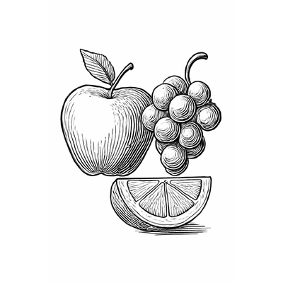 Fruit Coloring Pages for Kids – Fun and Playful Fruit Pictures