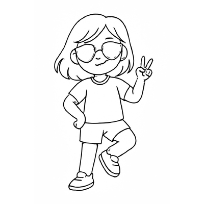 Girl Coloring Pages for Kids – Beautiful Girl Coloring Pictures