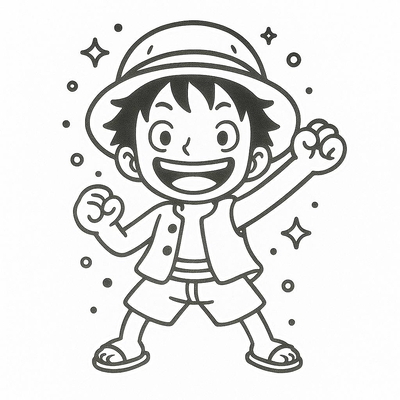 Luffy Coloring Pages for Kids – Cute and Fun Luffy Pictures