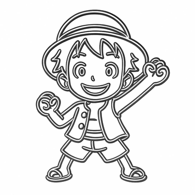 Luffy Coloring Pages for Kids – Cute and Fun Luffy Pictures