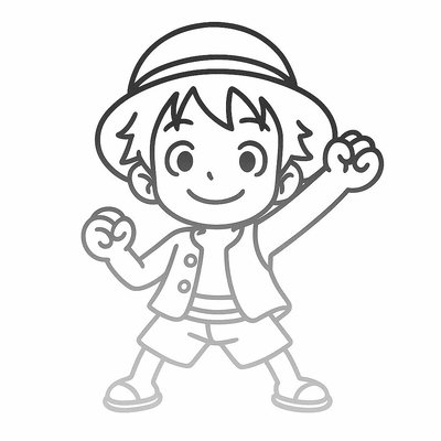 Luffy Coloring Pages for Kids – Cute and Fun Luffy Pictures