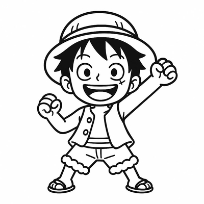 Luffy Coloring Pages for Kids – Cute and Fun Luffy Pictures
