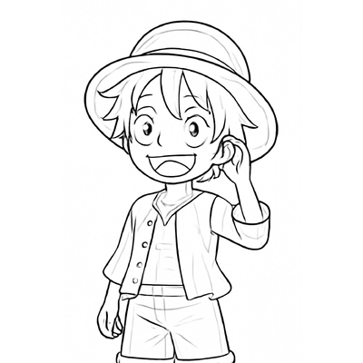 Luffy Coloring Pages for Kids – Cute and Fun Luffy Pictures