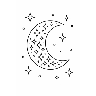 Moon Coloring Pages for Kids – Easy-to-Download Coloring Sheets