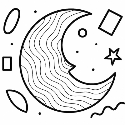 Moon Coloring Pages for Kids – Easy-to-Download Coloring Sheets