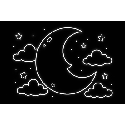 Moon Coloring Pages for Kids – Easy-to-Download Coloring Sheets
