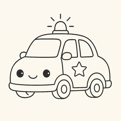 Police Car Coloring Pages for Kids – Fun and Exciting Coloring Pictures