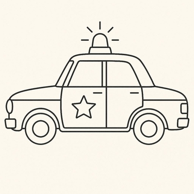 Police Car Coloring Pages for Kids – Fun and Exciting Coloring Pictures