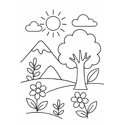 Preschool Coloring Pages for Kids – Free PDF Download