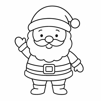 Santa Claus Coloring Pages for Kids – Christmas Coloring PDF