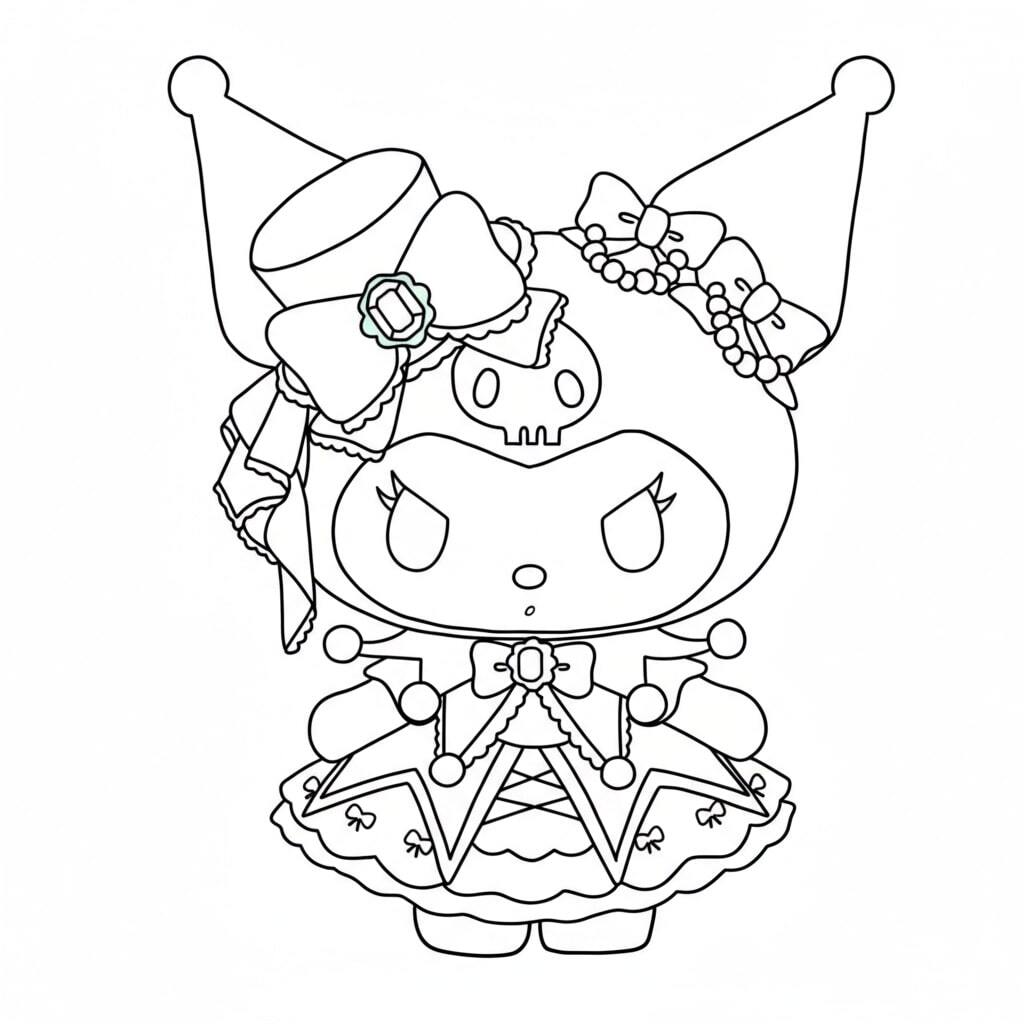 Kuromi Dressing Up as a Tea Party Girl