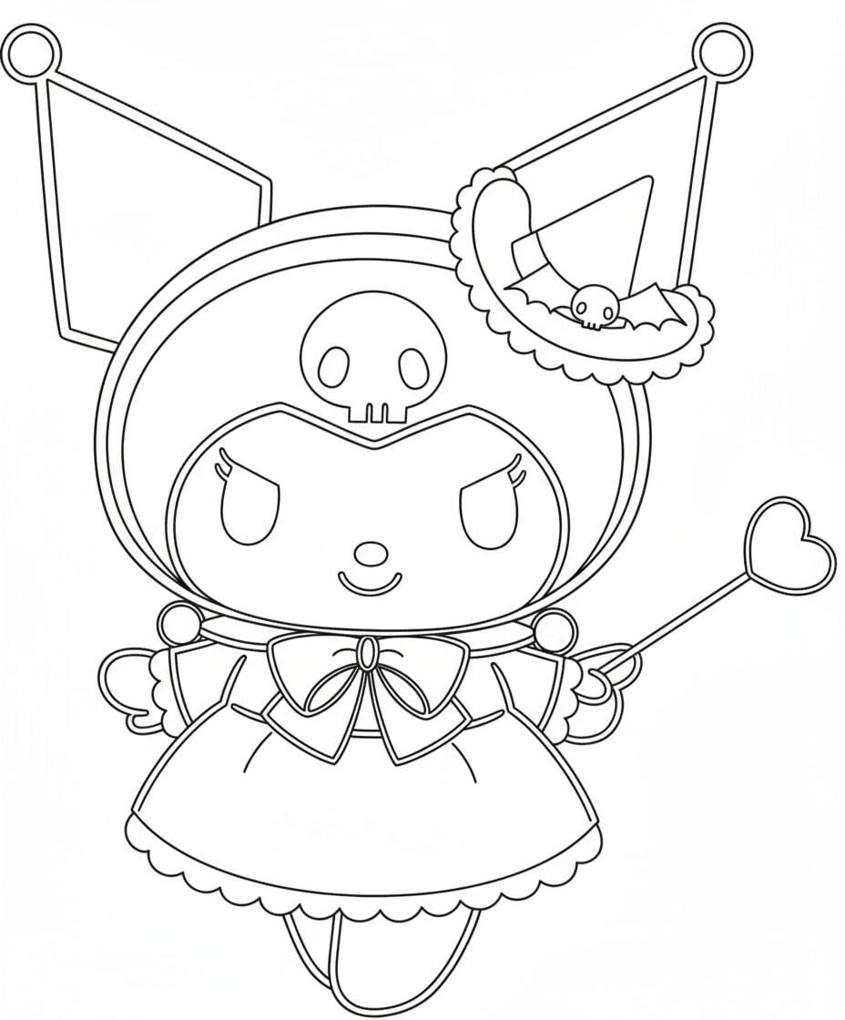 Kuromi Holding a Magic Wand