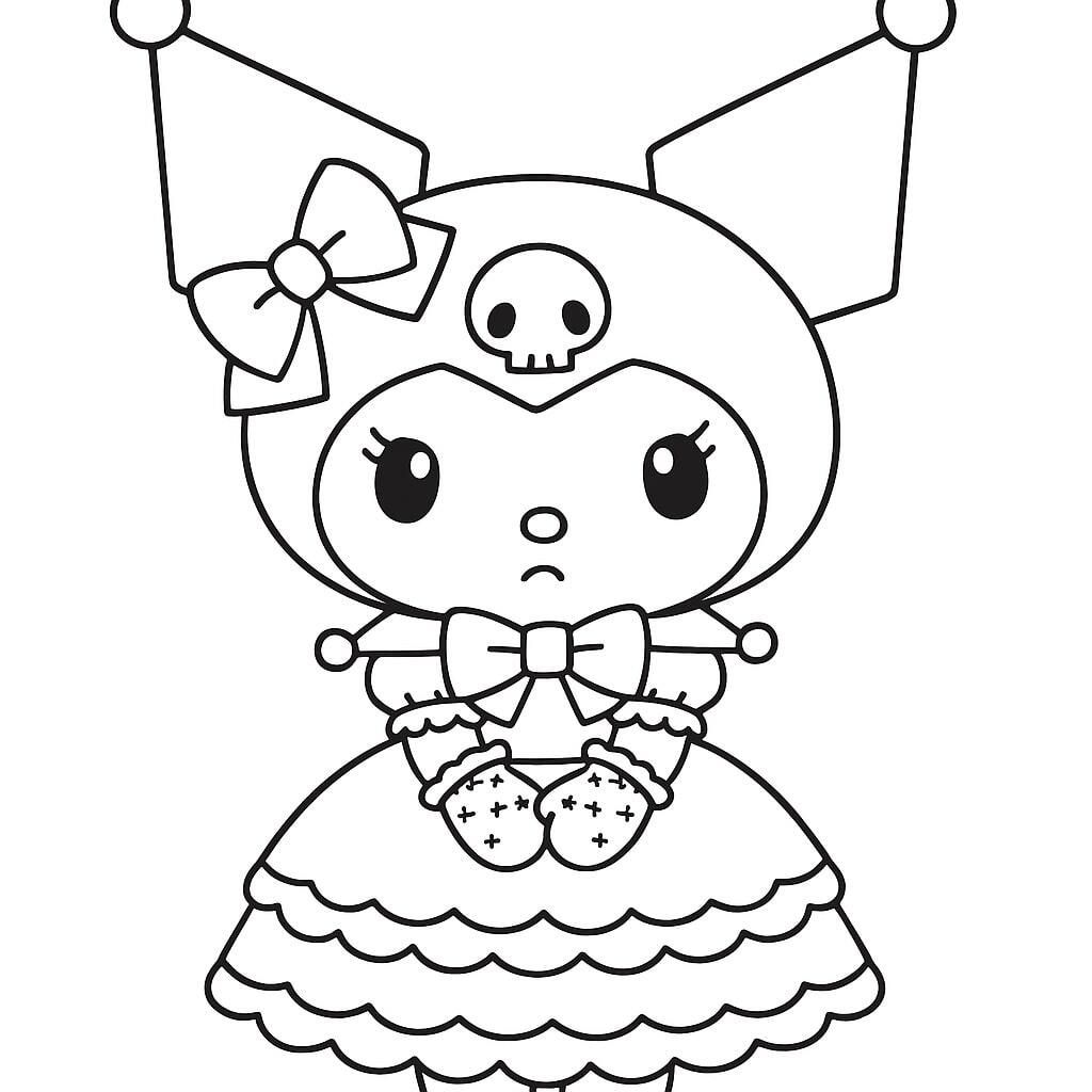 Kuromi Wearing a Doll Dress