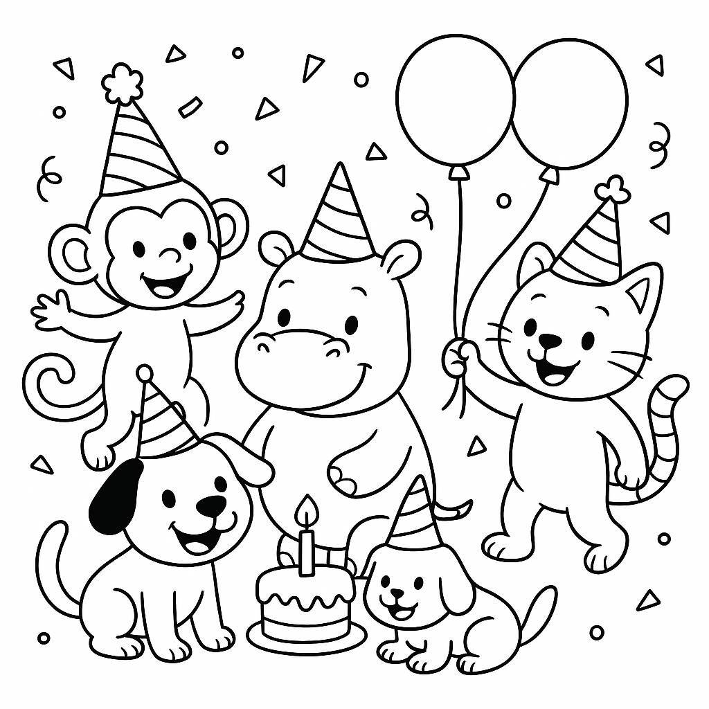 Animal Coloring Pages for Kids – Free PDF Download