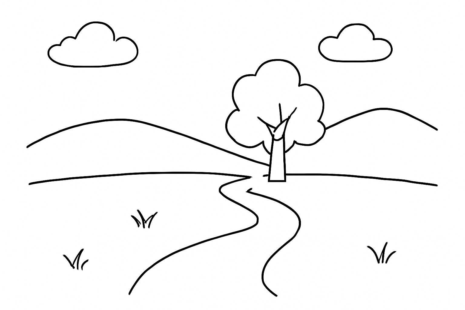 Beautiful Nature Landscape Coloring Pages Kids Will Love