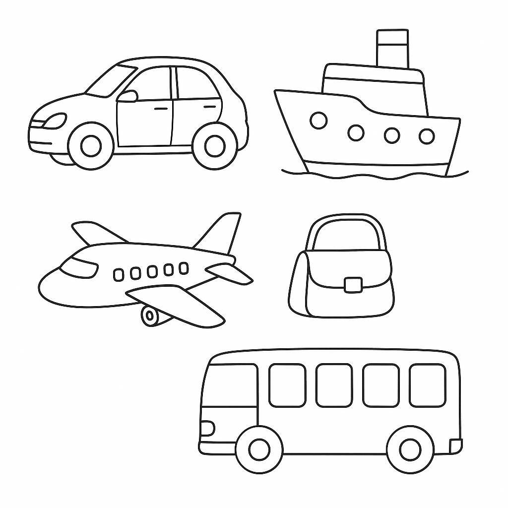 Vehicle Coloring Book