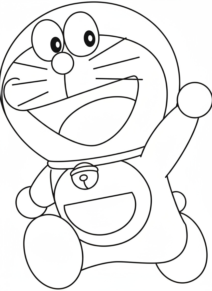Doraemon waving
