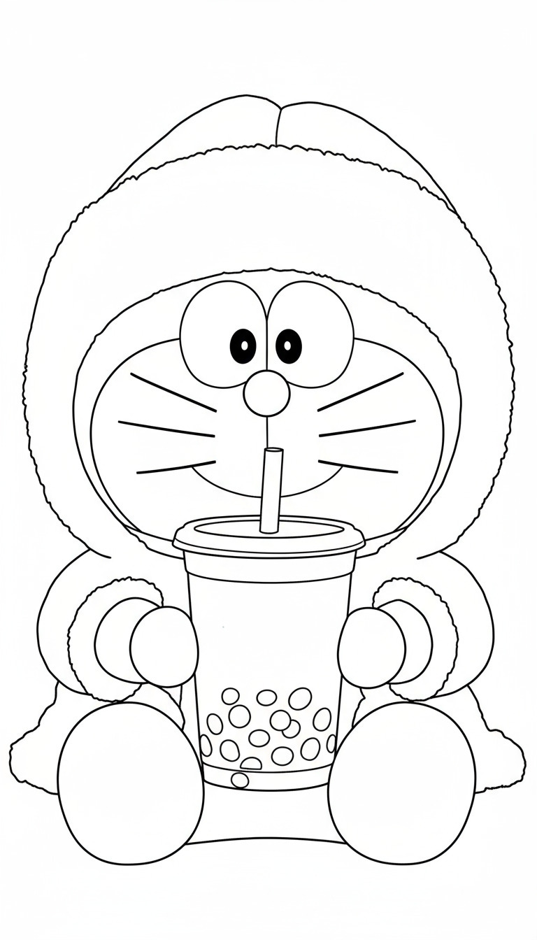 Doraemon Wearing a Christmas Sweater