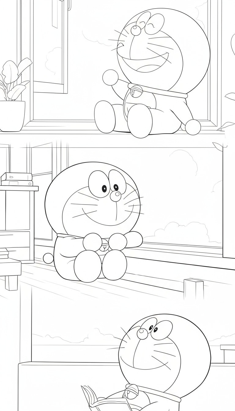 Doraemon in a Lifebuoy