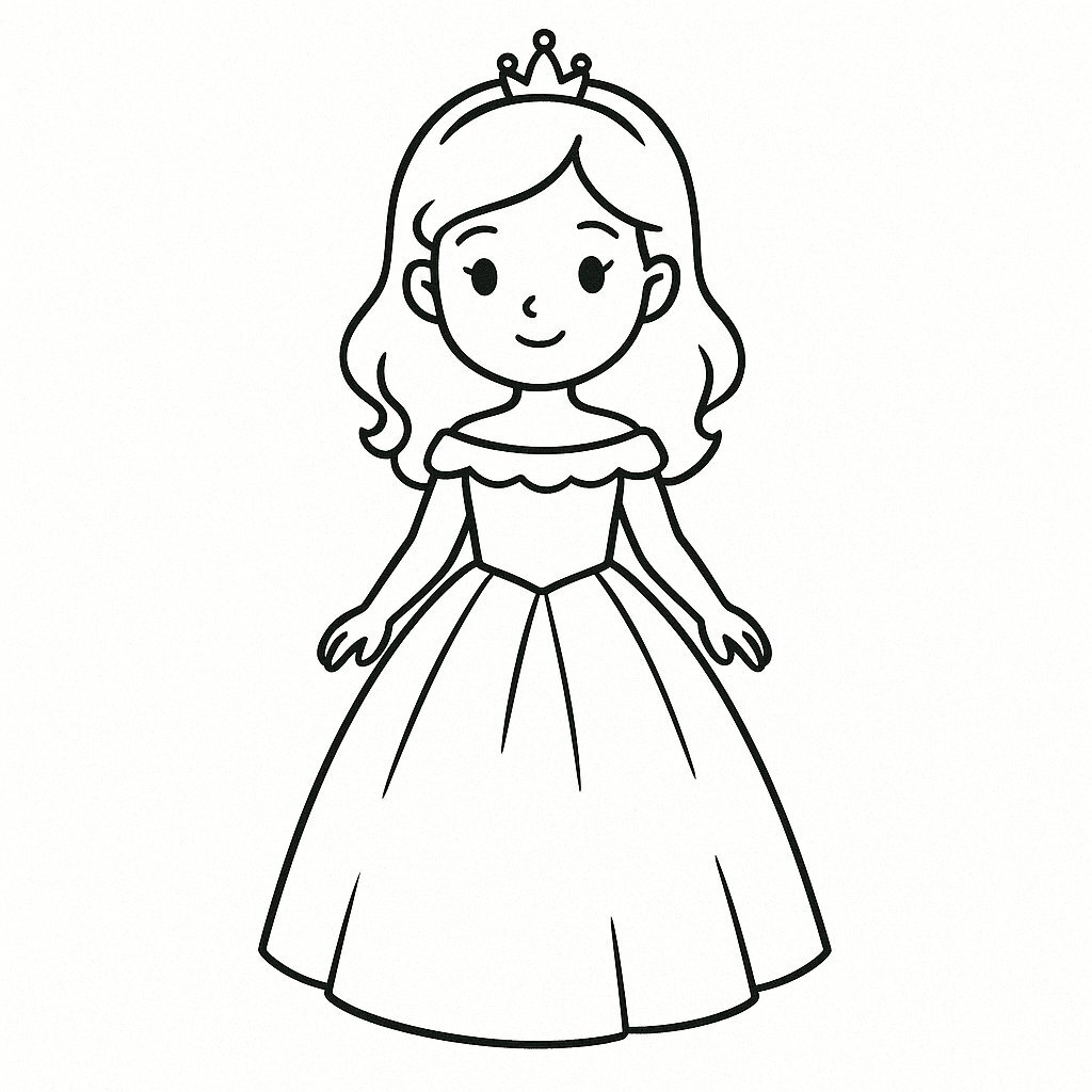 Kids’ Princess Coloring Practice