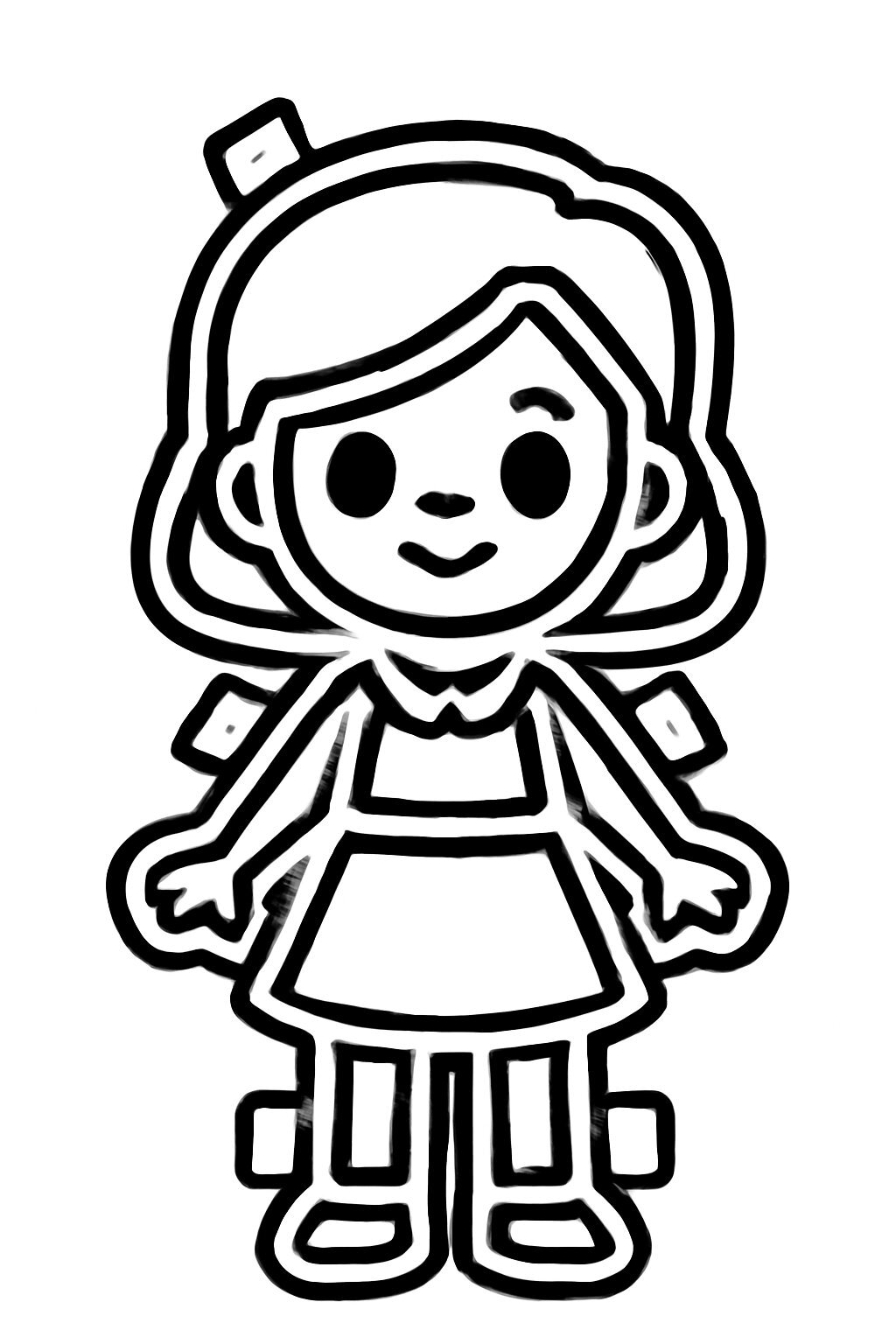 Modern Neon Paper Doll