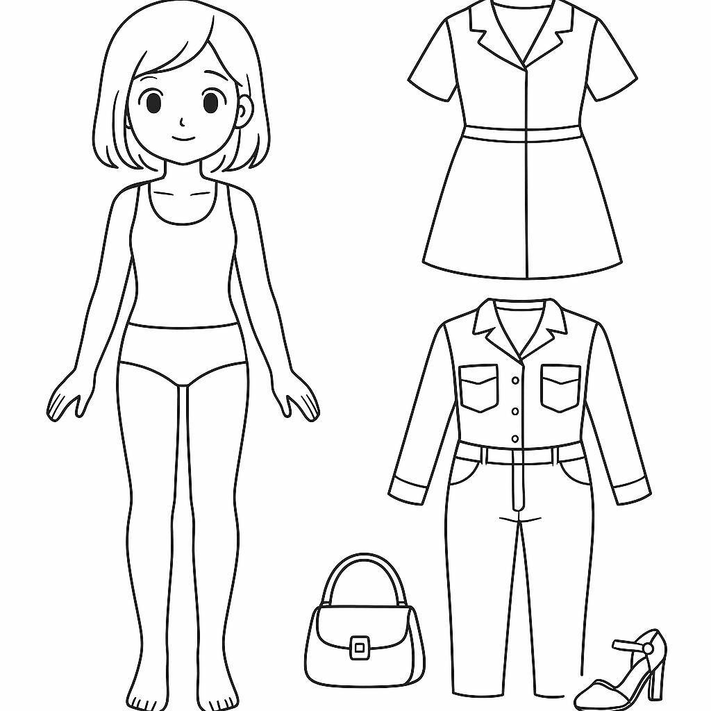 Paper Doll Coloring Pages 2026 Kids Will Absolutely Love