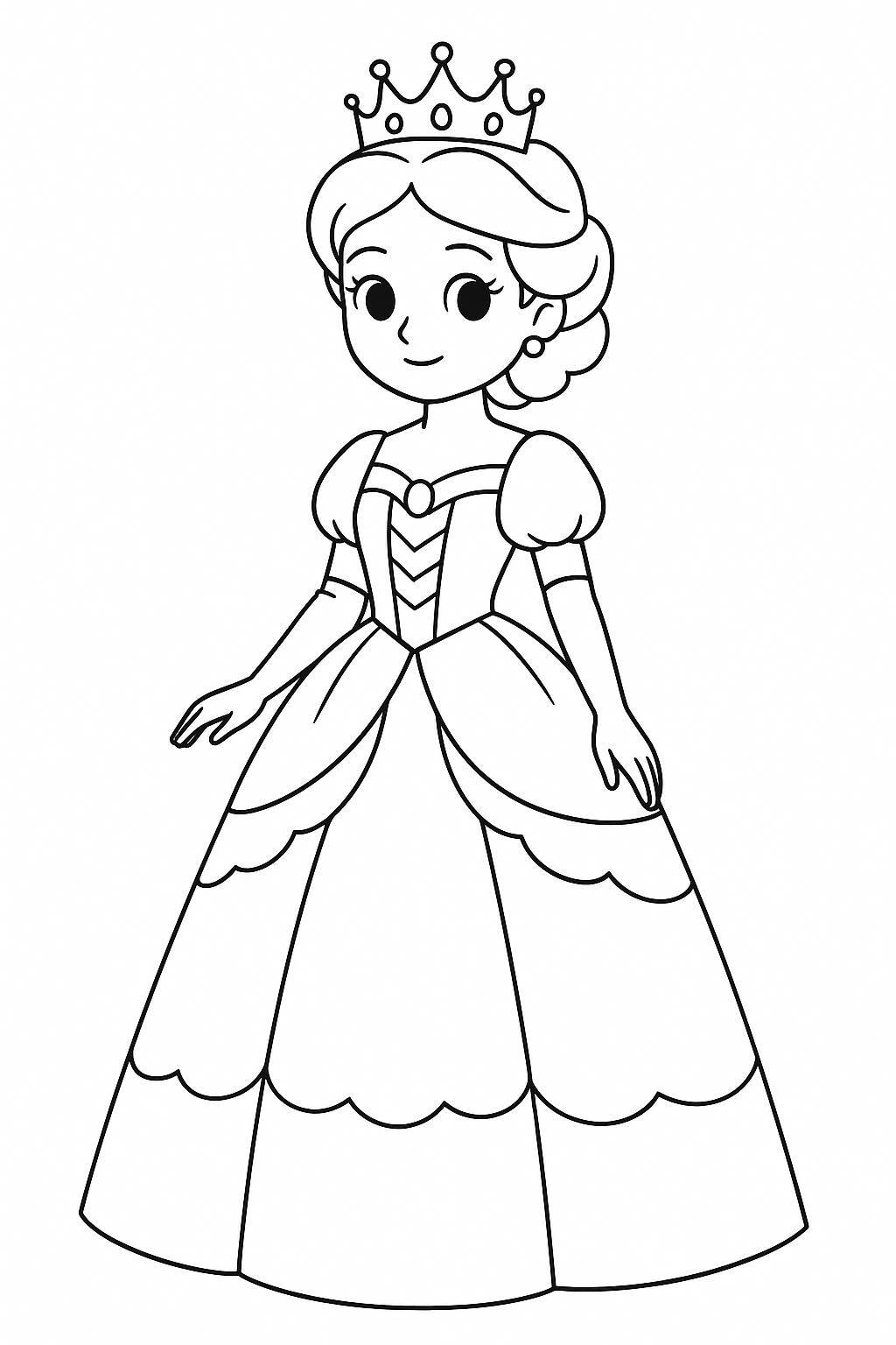 Princess Coloring Pages for Kids – Beautiful and Adorable Designs