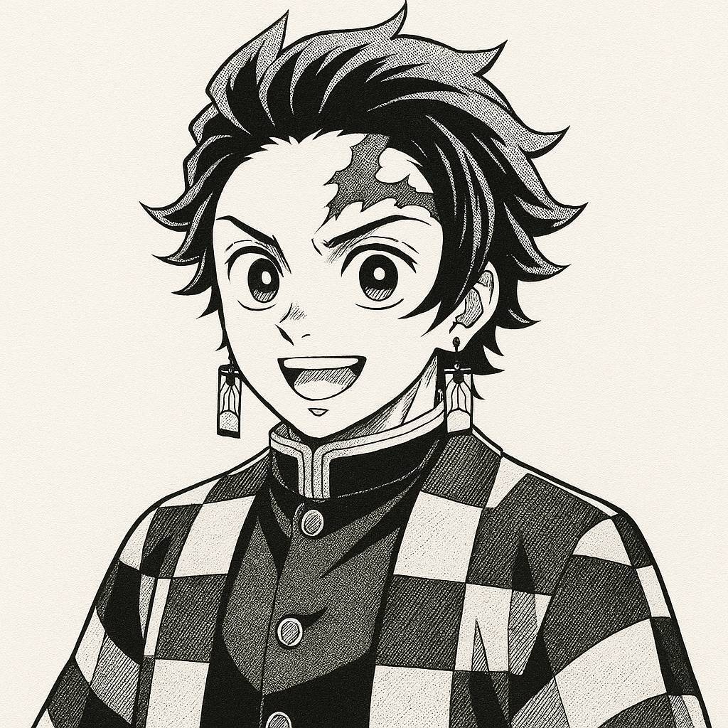 Black-and-White Manga Style