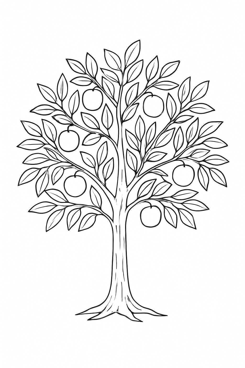 Tree Coloring Pages for Kids 2026 – Easy-to-Download PDF Sheets
