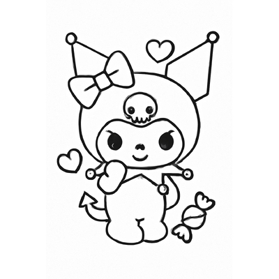 Adorable Kuromi Coloring Pages for Girls 2026