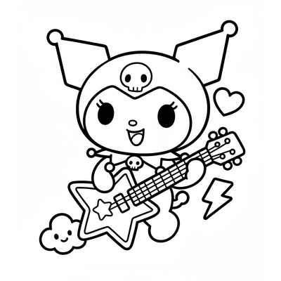 Adorable Kuromi Coloring Pages for Girls 2026