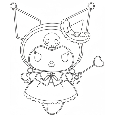 Adorable Kuromi Coloring Pages for Girls 2026