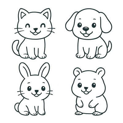 Animal Coloring Pages for 3-Year-Olds – Free PDF Download