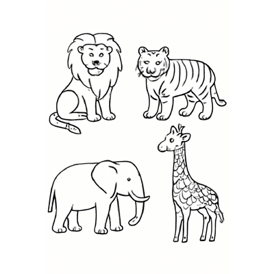 Animal Coloring Pages for Kids – Free PDF Download