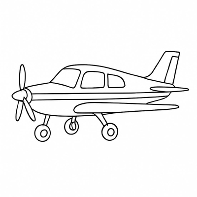 Beautiful Airplane Coloring Pages with Fun Styles for Kids