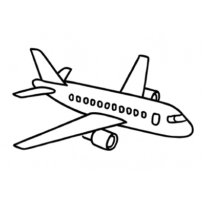 Beautiful Airplane Coloring Pages with Fun Styles for Kids