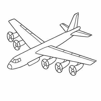Beautiful Airplane Coloring Pages with Fun Styles for Kids