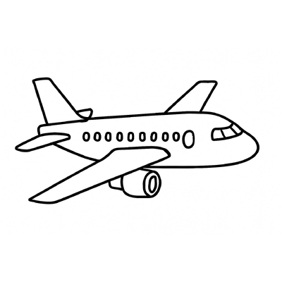 Beautiful Airplane Coloring Pages with Fun Styles for Kids