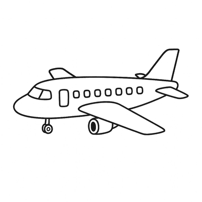 Beautiful Airplane Coloring Pages with Fun Styles for Kids