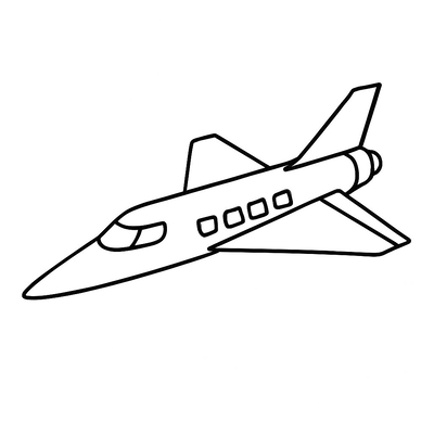 Beautiful Airplane Coloring Pages with Fun Styles for Kids