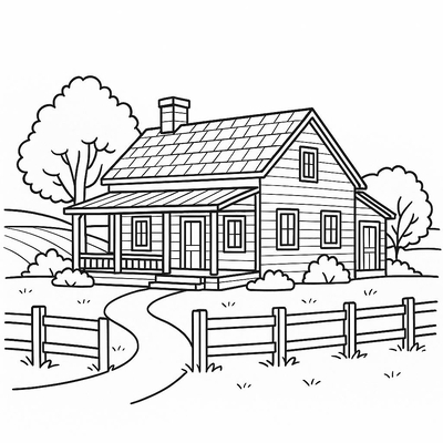 Beautiful House Coloring Pages for Kids 2026