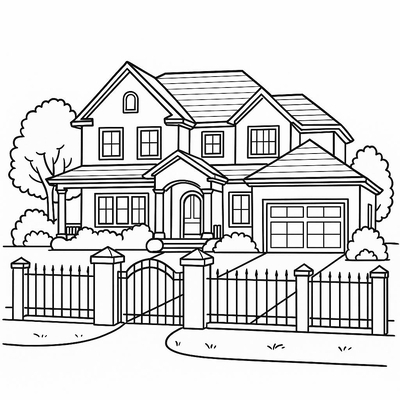 Beautiful House Coloring Pages for Kids 2026